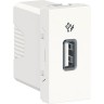 Розетка USB SCHNEIDER ELECTRIC UNICA MODULAR, 5 В / 1000 мА, 1 модуль белый NU342818