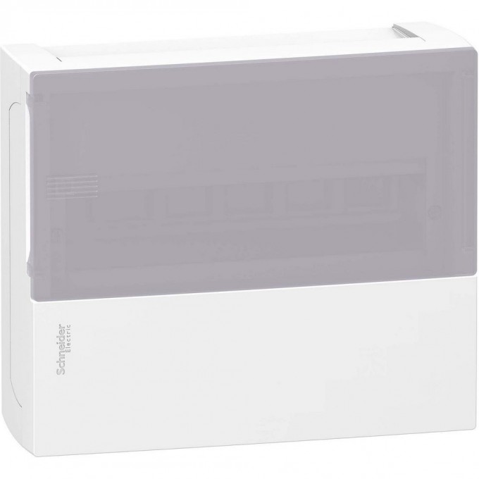 Щит навесной SCHNEIDER ELECTRIC MINI PRAGMA с дымчатой дверцей 1РЯД/12МОД,IP40,IK07,63А,2 клеммы,Италия MIP12112S