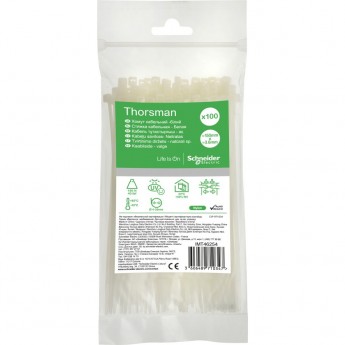 Стяжка кабельная 150х3.6 БЕЛАЯ (100шт)