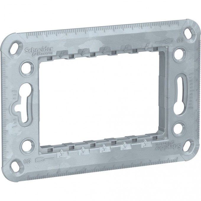 Суппорт SCHNEIDER ELECTRIC UNICA MODULAR ZAMAK 3 модуля NU7103 Суппорт SCHNEIDER ELECTRIC UNICA MODULAR ZAMAK 3 модуля NU7103