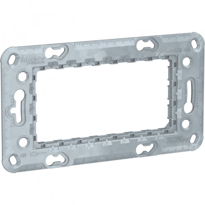 Суппорт SCHNEIDER ELECTRIC UNICA MODULAR ZAMAK 4 модуля NU7104 Суппорт SCHNEIDER ELECTRIC UNICA MODULAR ZAMAK 4 модуля NU7104