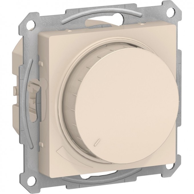 Светорегулятор (диммер) SCHNEIDER ELECTRIC ATLASDESIGN, поворотно-нажимной, LED, RC, 630Вт, механизм, бежевый ATN000236 Светорегулятор (диммер) SCHNEIDER ELECTRIC ATLASDESIGN, поворотно-нажимной, LED, RC, 630Вт, механизм, бежевый ATN000236