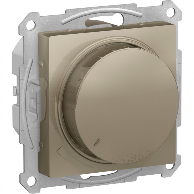 Светорегулятор (диммер) SCHNEIDER ELECTRIC ATLASDESIGN, поворотно-нажимной, LED, RC, 630Вт, механизм, шампань ATN000536 Светорегулятор (диммер) SCHNEIDER ELECTRIC ATLASDESIGN, поворотно-нажимной, LED, RC, 630Вт, механизм, шампань ATN000536