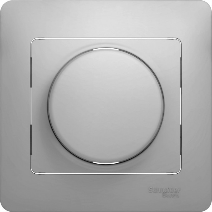 Светорегулятор (диммер) SCHNEIDER ELECTRIC GLOSSA, поворотно-нажимной, LED, RC, 630Вт, в сборе, алюминий GSL000337 Светорегулятор (диммер) SCHNEIDER ELECTRIC GLOSSA, поворотно-нажимной, LED, RC, 630Вт, в сборе, алюминий GSL000337