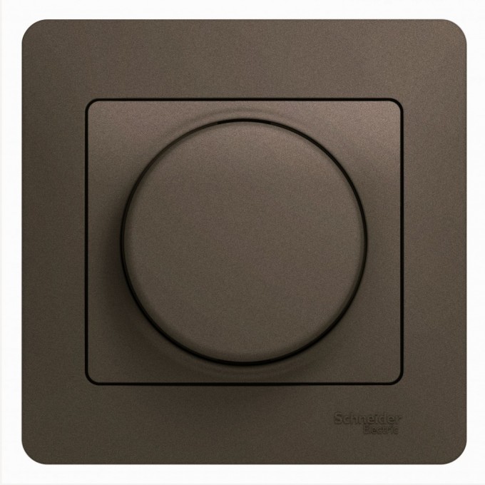 Светорегулятор (диммер) SCHNEIDER ELECTRIC GLOSSA, поворотно-нажимной, LED, RC, 630Вт, в сборе, шоколад GSL000837 Светорегулятор (диммер) SCHNEIDER ELECTRIC GLOSSA, поворотно-нажимной, LED, RC, 630Вт, в сборе, шоколад GSL000837