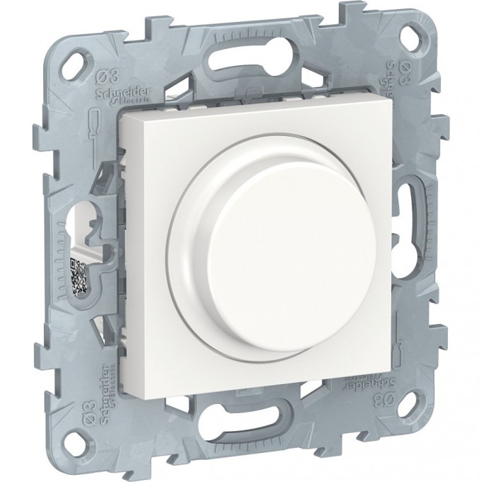 Светорегулятор (диммер) SCHNEIDER ELECTRIC UNICA NEW поворотно-нажимной, универсальный 5-200Вт, белый NU551418 Светорегулятор (диммер) SCHNEIDER ELECTRIC UNICA NEW поворотно-нажимной, универсальный 5-200Вт, белый NU551418
