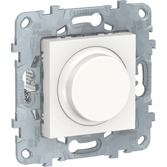 Светорегулятор (диммер) SCHNEIDER ELECTRIC UNICA NEW WISER поворотно-нажимной, универсальный 7-200Вт, белый NU551618 Светорегулятор (диммер) SCHNEIDER ELECTRIC UNICA NEW WISER поворотно-нажимной, универсальный 7-200Вт, белый NU551618