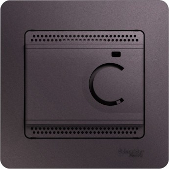 Термостат электрический SCHNEIDER ELECTRIC GLOSSA теплого пола с датчиком,от+5до+50°C,10A,в сборе,, СИРЕНЕВЫЙ ТУМАН