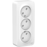 Трёхместная розетка SCHNEIDER ELECTRIC BLANCA без заземления, со шторками, с изолирующей пластиной, 16А, 250В, БЕЛЫЙ BLNRA001311