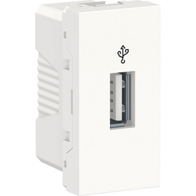 USB-коннектор SCHNEIDER ELECTRIC UNICA MODULAR, 1 модуль, белый NU342918 USB-коннектор SCHNEIDER ELECTRIC UNICA MODULAR, 1 модуль, белый NU342918