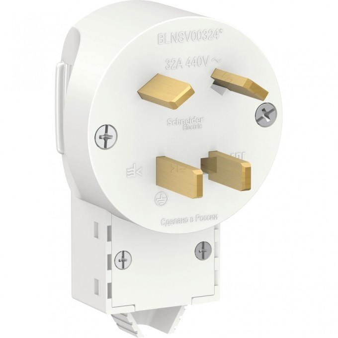 Вилка силовая SCHNEIDER ELECTRIC BLANCA 3К+З, 32 А, 440 В, БЕЛЫЙ BLNSV003241