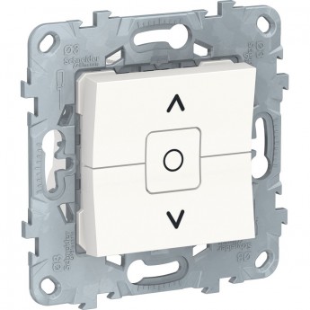 Выключатель 2-клавишный SCHNEIDER ELECTRIC UNICA NEW для жалюзи, 2-клавишный, сх. 4, белый