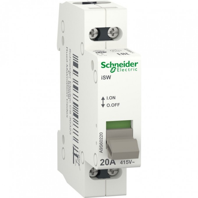 Выключатель нагрузки SCHNEIDER ELECTRIC ACTI 9 iSW 2П 20A A9S60220