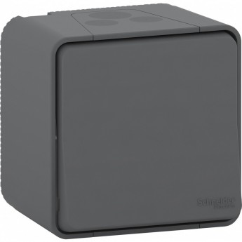 Выключатель SCHNEIDER ELECTRIC MUREVA S в сборе О/У, АНТРАЦИТ, IP55