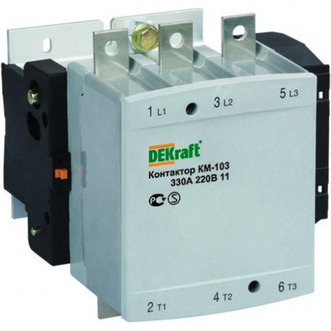 Контактор SCHNEIDER ELECTRIC DEKRAFT 330А 220В АС3 1НО+1НЗ КМ-103 22160DEK