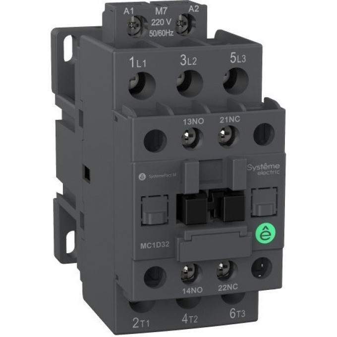 Контактор SCHNEIDER ELECTRIC MC1D 3п 12А кат. 220В AC 1НО+1НЗ SE MC1D12M7