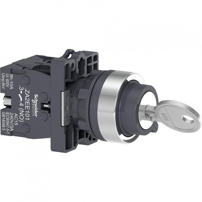 Переключатель с ключом SCHNEIDER ELECTRIC HARMONY EASY XA2, 2 позиции, фиксатор, левый-правый, 2НО XA2EG43 Переключатель с ключом SCHNEIDER ELECTRIC HARMONY EASY XA2, 2 позиции, фиксатор, левый-правый, 2НО XA2EG43