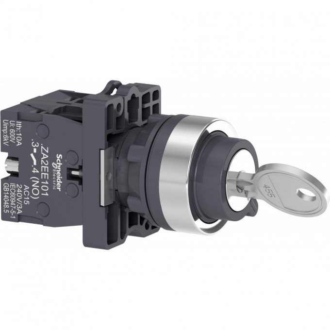Переключатель с ключом SCHNEIDER ELECTRIC HARMONY EASY XA2, 3 позиции, фиксатор, 2НO XA2EG03 Переключатель с ключом SCHNEIDER ELECTRIC HARMONY EASY XA2, 3 позиции, фиксатор, 2НO XA2EG03