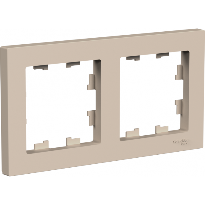 Рамка 2-постовая SCHNEIDER ELECTRIC ATLASDESIGN универсальная, цвет песочный, ATN001202