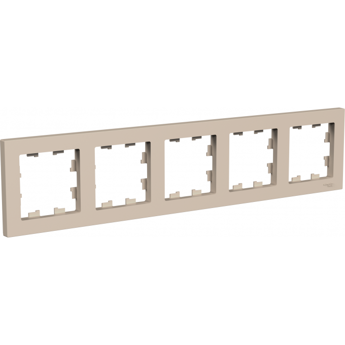 Рамка 5-постовая SCHNEIDER ELECTRIC ATLASDESIGN универсальная, цвет песочный, ATN001205