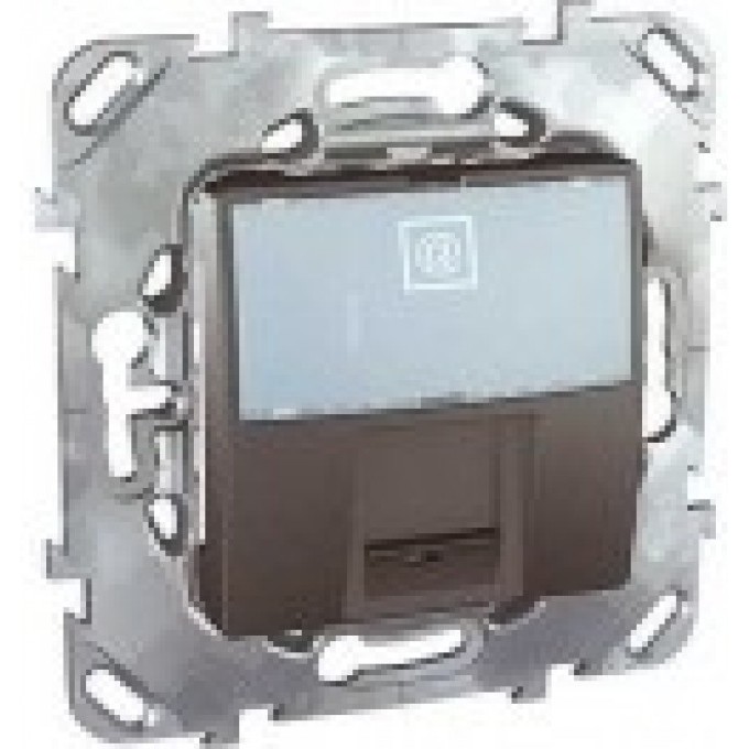 Розетка компьютерная SCHNEIDER ELECTRIC UNICA TOP РОЗЕТКА , RJ45, одиночная, категория 5е, с полем для надписи, графит MGU5.421.12ZD Розетка компьютерная SCHNEIDER ELECTRIC UNICA TOP РОЗЕТКА , RJ45, одиночная, категория 5е, с полем для надписи, графит MGU5.421.12ZD
