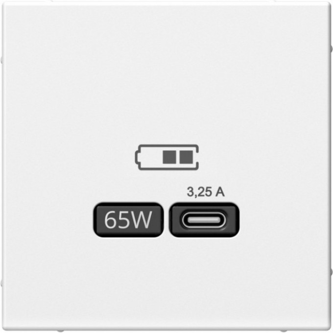 Розетка USB SCHNEIDER ELECTRIC ARTGALLERY SE тип A+C 65Вт QC PD ЗУ, механизм, белый GAL000127