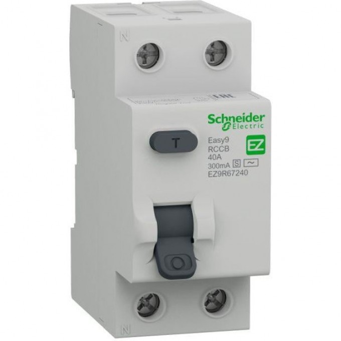 Селективный выключатель SCHNEIDER ELECTRIC EASY9 дифференциального тока, ВДТ (УЗО), 2П 40А 300мА AC-S 230В EZ9R67240