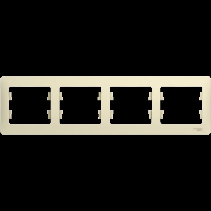 4-постовая рамка SCHNEIDER ELECTRIC GLOSSA, горизонтальная, БЕЖЕВЫЙ GSL000204 4-постовая рамка SCHNEIDER ELECTRIC GLOSSA, горизонтальная, БЕЖЕВЫЙ GSL000204