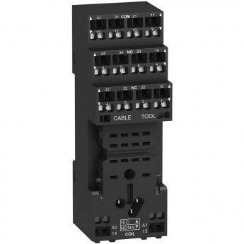 Колодка SCHNEIDER ELECTRIC HARMONY с пружинными зажимами для электромеханических реле RXM, 2НО/4НО, 12А/6А