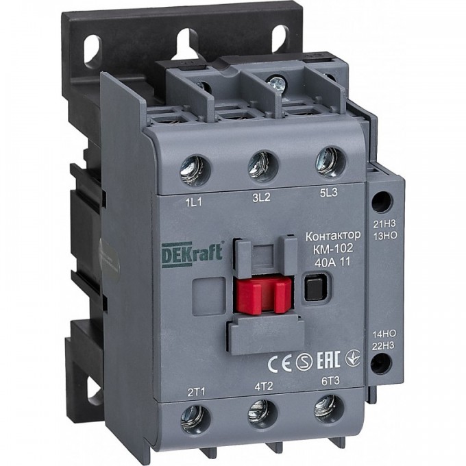 Контактор SCHNEIDER ELECTRIC DEKRAFT 40А 220В/230В АС3 АС4 1НО+1НЗ КМ-102 22006DEK Контактор SCHNEIDER ELECTRIC DEKRAFT 40А 220В/230В АС3 АС4 1НО+1НЗ КМ-102 22006DEK