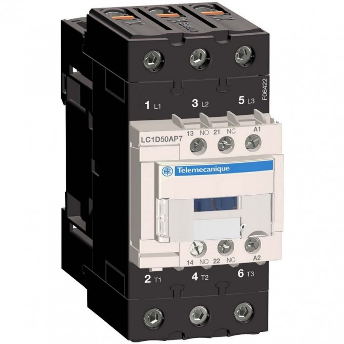Контактор SCHNEIDER ELECTRIC TESYS 3P EVERLINK AC3 440В 50A КАТУШКА УПР. 230В AC 50/60ГЦ LC1D50AP7 Контактор SCHNEIDER ELECTRIC TESYS 3P EVERLINK AC3 440В 50A КАТУШКА УПР. 230В AC 50/60ГЦ LC1D50AP7