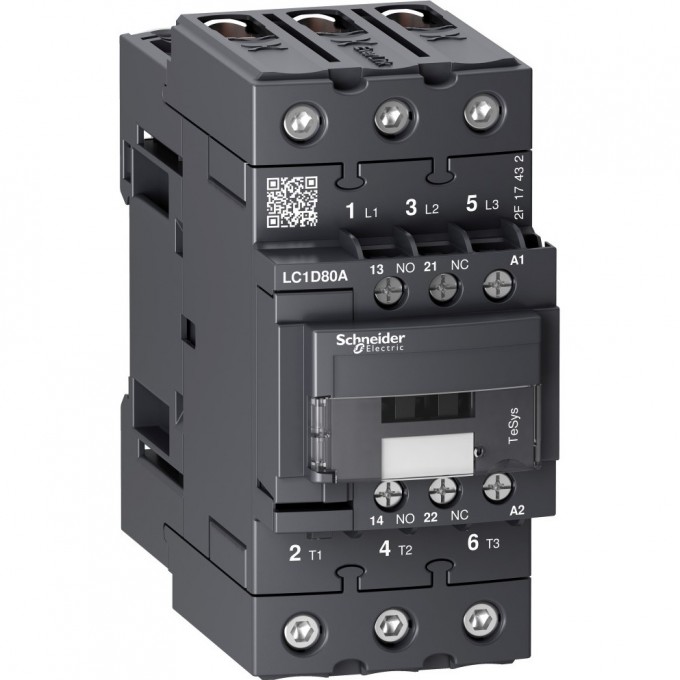 Контактор SCHNEIDER ELECTRIC TESYS 3P EVERLINK AC3 440В 80A катушка управления 220В AC 50/60ГЦ LC1D80AM7 Контактор SCHNEIDER ELECTRIC TESYS 3P EVERLINK AC3 440В 80A катушка управления 220В AC 50/60ГЦ LC1D80AM7