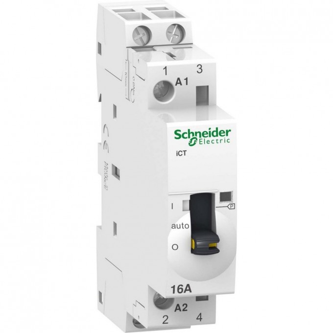 Модульный контактор с ручным управлением SCHNEIDER ELECTRIC ACTI9 iCT16A 2Н A9C23712 Модульный контактор с ручным управлением SCHNEIDER ELECTRIC ACTI9 iCT16A 2Н A9C23712