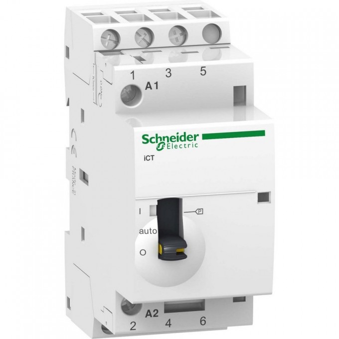 Модульный контактор с ручным управлением SCHNEIDER ELECTRIC ACTI9 iCT25A 3Н A9C21833 Модульный контактор с ручным управлением SCHNEIDER ELECTRIC ACTI9 iCT25A 3Н A9C21833