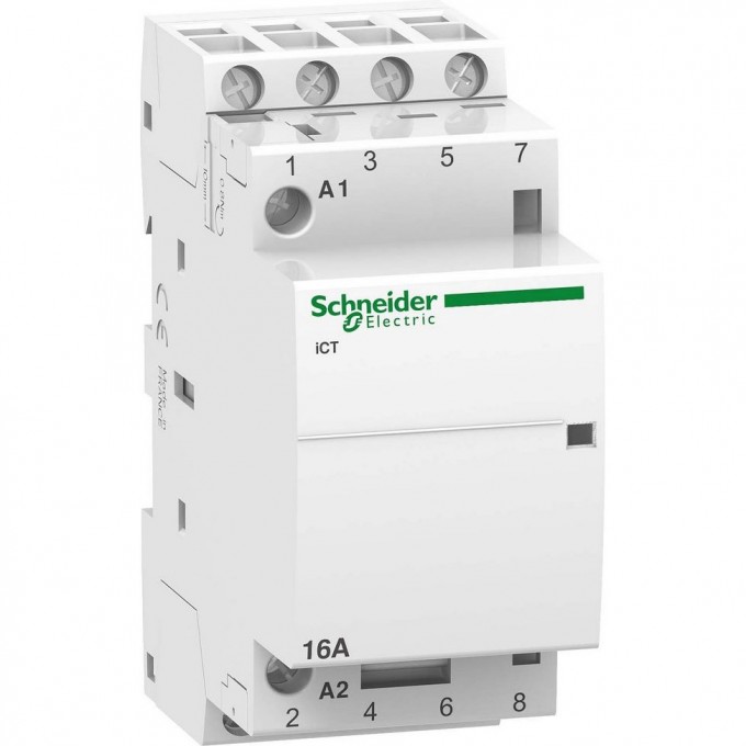 Модульный контактор SCHNEIDER ELECTRIC ACTI9 iCT16A 4НО 220/240В АС 50ГЦ A9C22814 Модульный контактор SCHNEIDER ELECTRIC ACTI9 iCT16A 4НО 220/240В АС 50ГЦ A9C22814
