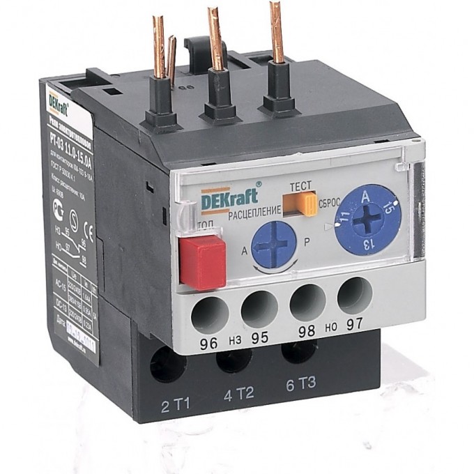 Реле электротепловое для контакторов SCHNEIDER ELECTRIC DEKRAFT 09-18A 14,0-18,0А РТ-03 23117DEK Реле электротепловое для контакторов SCHNEIDER ELECTRIC DEKRAFT 09-18A 14,0-18,0А РТ-03 23117DEK