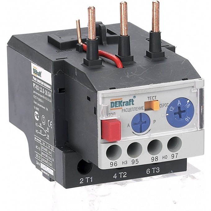Реле электротепловое для контакторов SCHNEIDER ELECTRIC DEKRAFT 25-32А 18,0-25,0А РТ-03 23121DEK Реле электротепловое для контакторов SCHNEIDER ELECTRIC DEKRAFT 25-32А 18,0-25,0А РТ-03 23121DEK