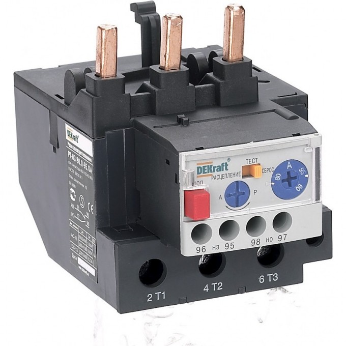 Реле электротепловое для контакторов SCHNEIDER ELECTRIC DEKRAFT 40-95А 63,0-80,0А РТ-03 23129DEK Реле электротепловое для контакторов SCHNEIDER ELECTRIC DEKRAFT 40-95А 63,0-80,0А РТ-03 23129DEK