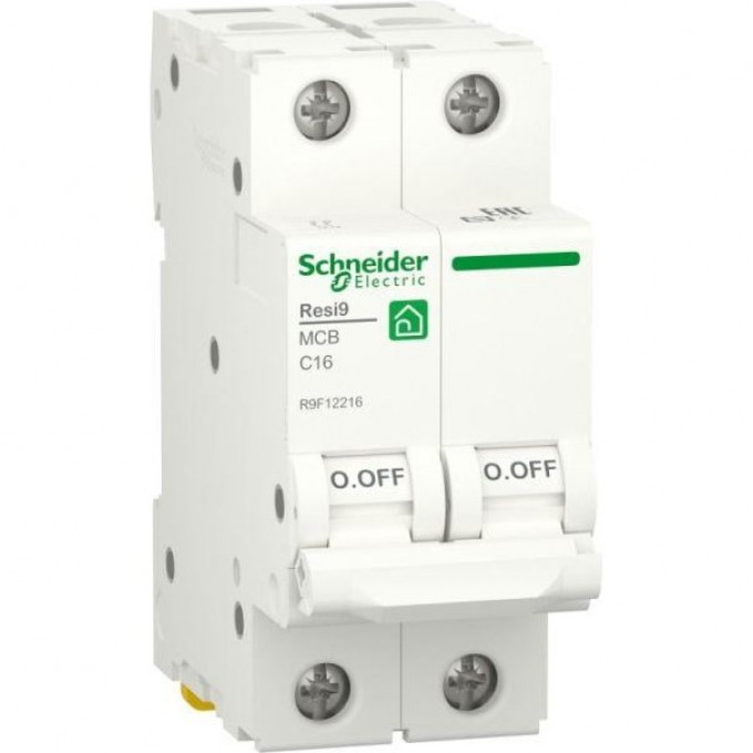 Выключатель автоматический SCHNEIDER ELECTRIC RESI9 модульный, 2п C 16А 6000А R9F12216